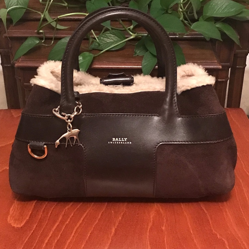 BALLY Suede & Leather Handbag